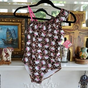 Nwt Hello Kitty cheetah swimsuit